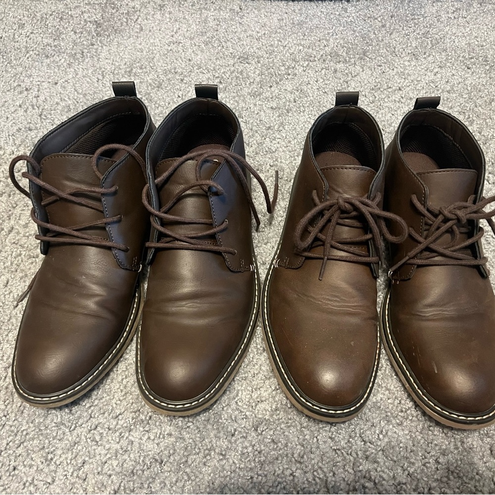 2 Pairs Men’s Brown Dress Shoes